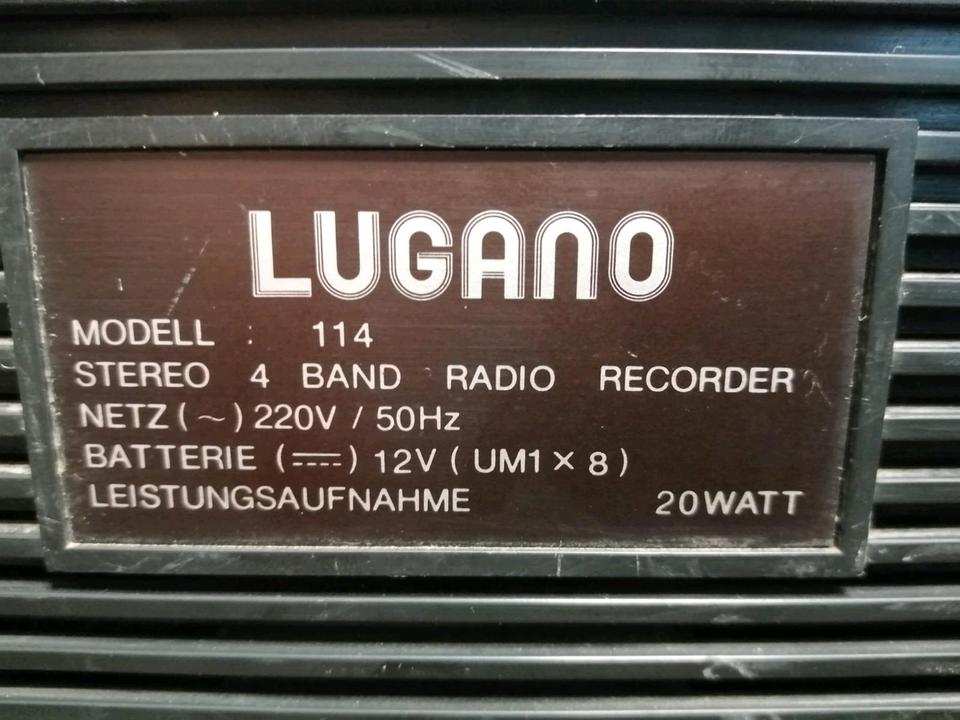LUGANO Modell: 114, Radio-Cassetten-Recorder, etwas DEFEKT!!!