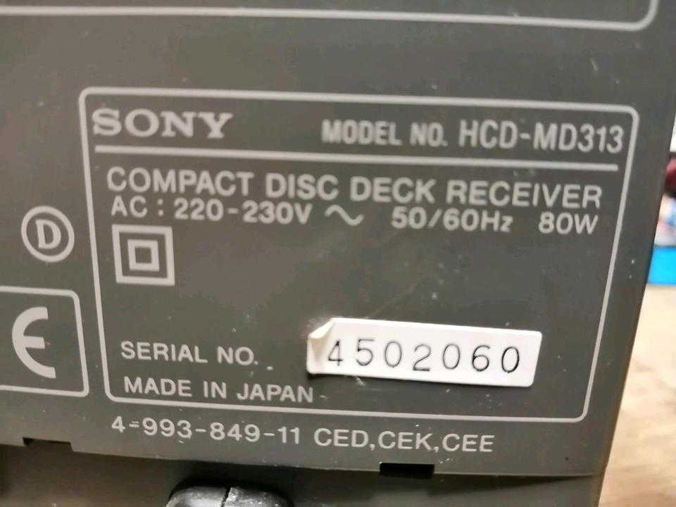 SONY HCD-MD313 CD Receiver und TC-TX333 Cassetten-Deck!!
