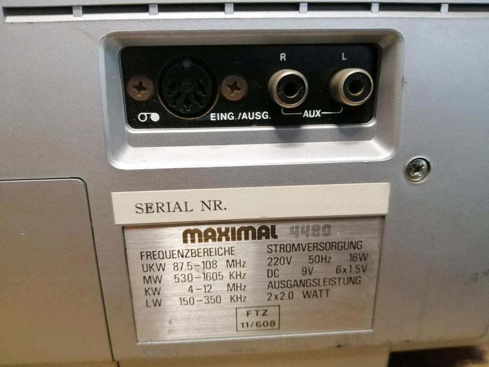 MAXIMAL 4480, Radio-Cassetten-Recorder, DEFEKT!!!