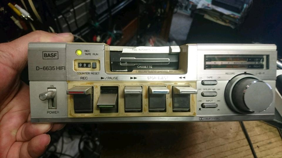BASF D-6635 HiFi Cassetten-Deck, DEFEKT!!