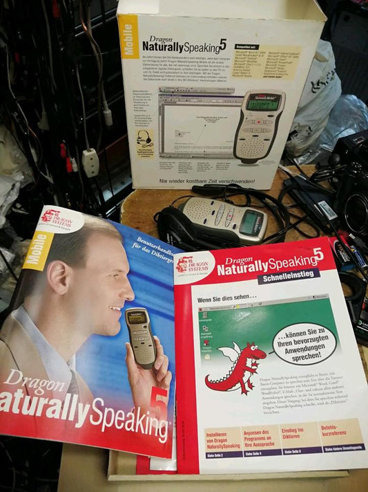 DRAGON Naturally Speaking 5, mobiles Diktiergerät, mit Zubehör!!!