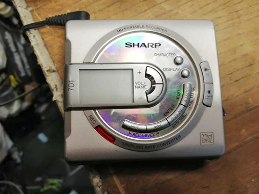 SHARP MD-MS701H, portabler Mini-Disc Recorder, DEFEKT!!!