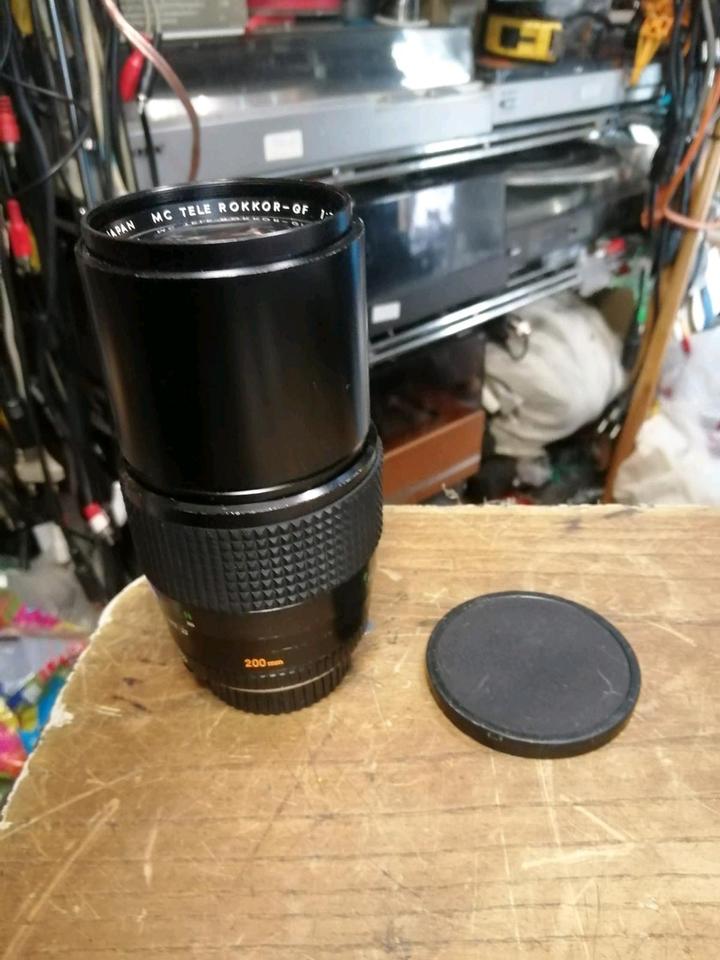 MINOLTA Tele Rokkor-QF 200 mm, Objektiv für MINOLTA MD Bajonett!!