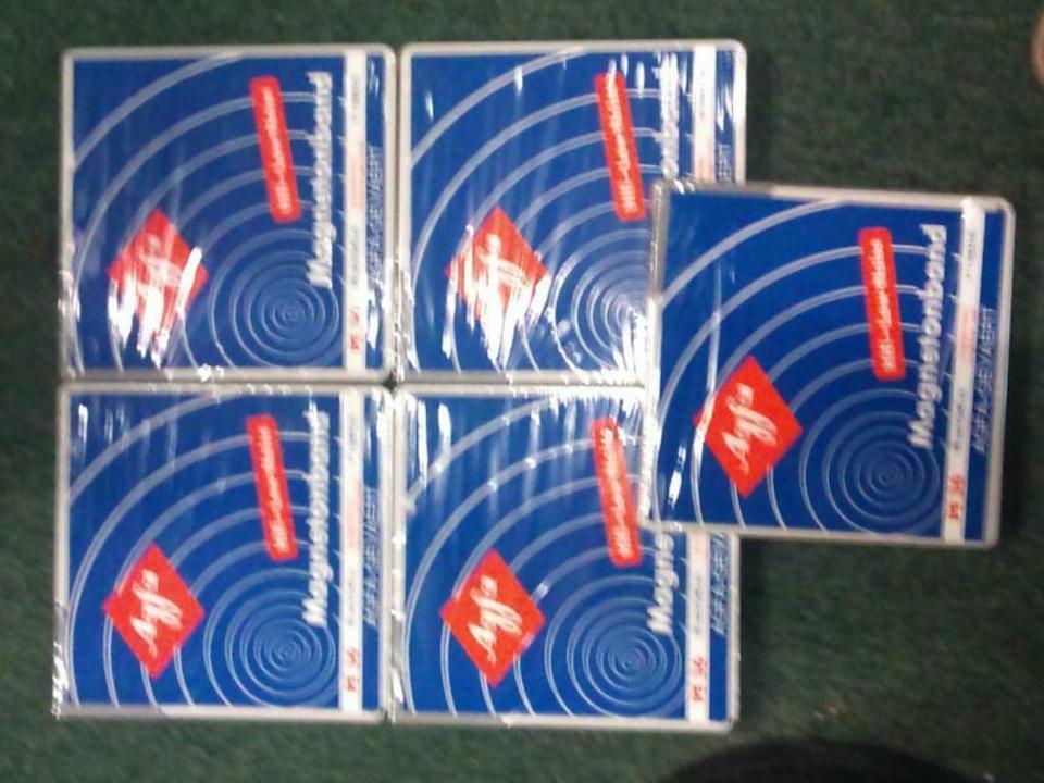 5 AGFA Magnetonbänder PE 36, NEU!!