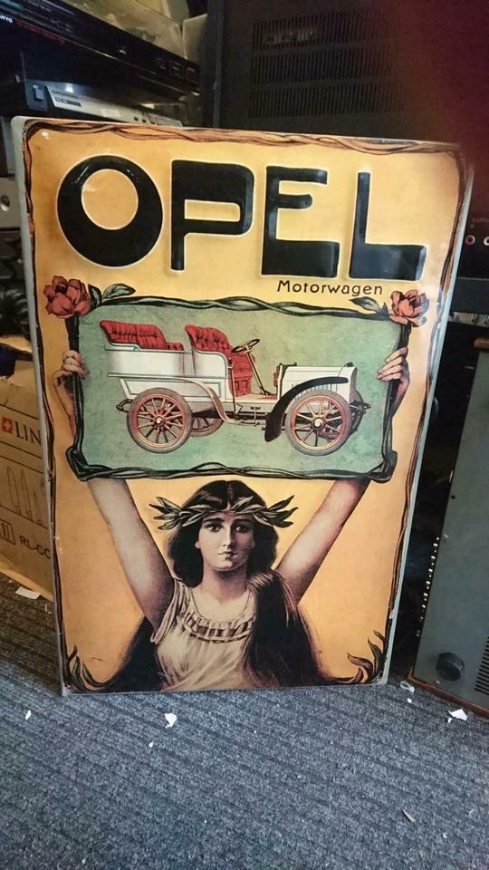 BLECHSCHILD OPEL Motorwagen, guter Zustand!