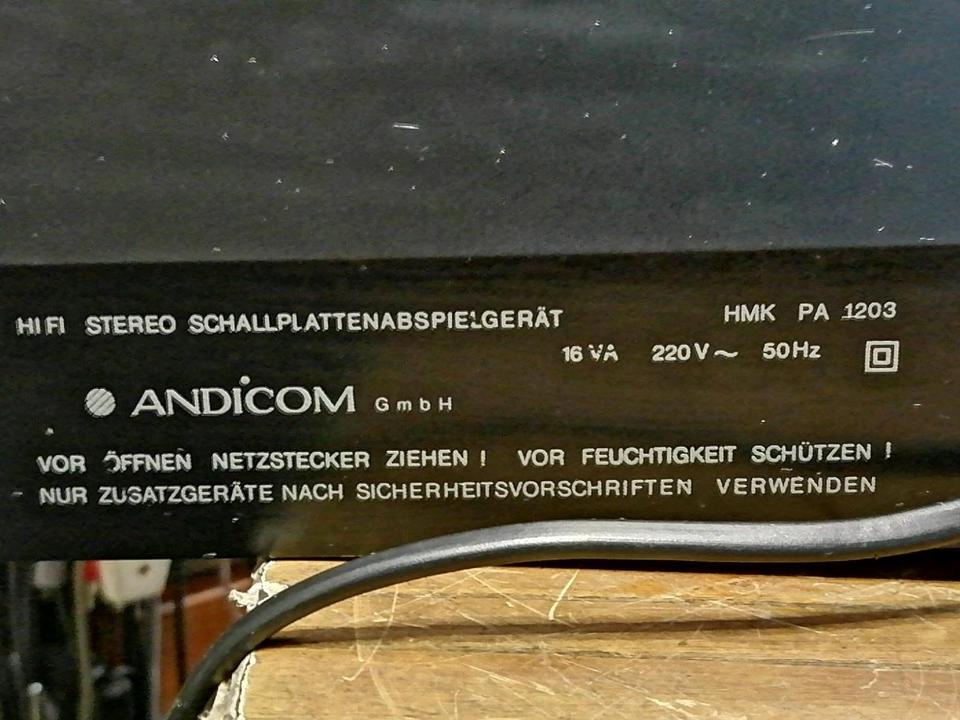 ANDICOM HMK PA 1203, Plattenspieler, DEFEKT!!!