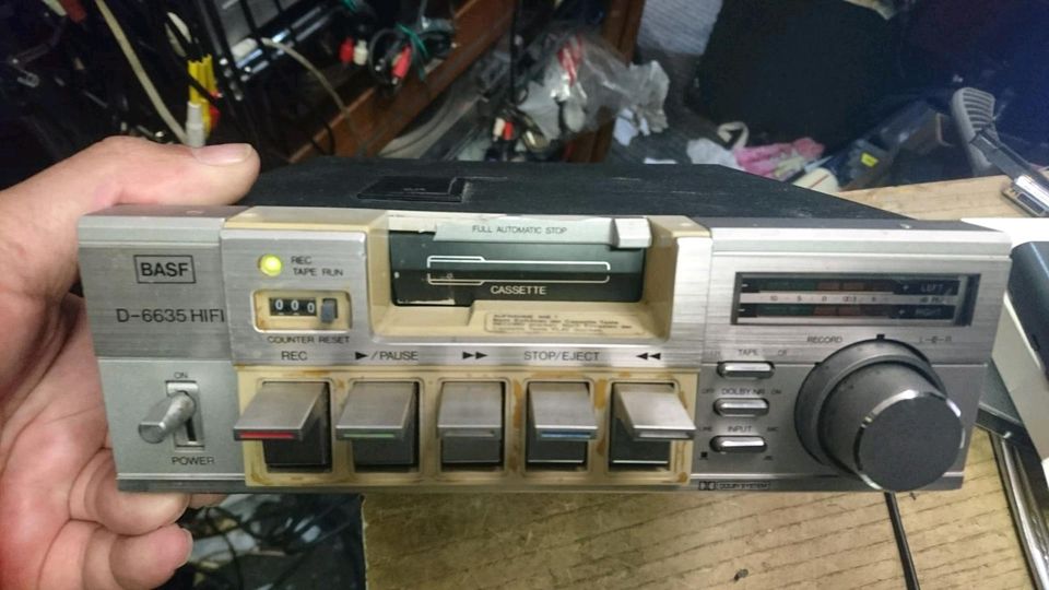 BASF D-6635 HiFi Cassetten-Deck, DEFEKT!!