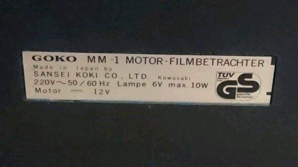 GOKO MM1 Super 8 Filmbetrachter, sehr guter Zustand!