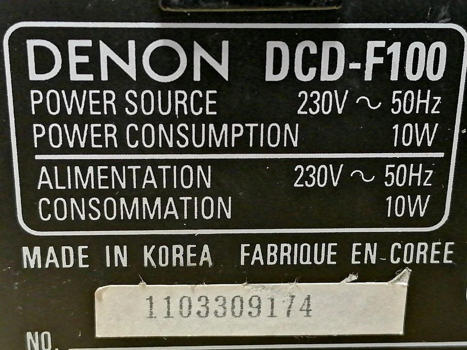 DENON DCD-F100, CD-PLAYER OHNE Fernbedienung, guter Zustand!!
