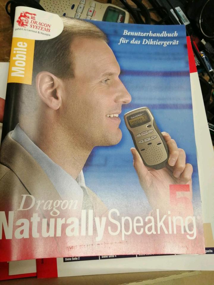 DRAGON Naturally Speaking 5, mobiles Diktiergerät, mit Zubehör!!!