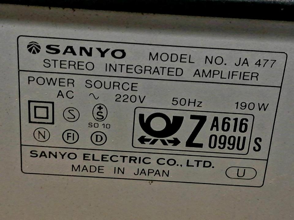 SANYO JA 477, Stereo Amplifier, guter Zustand!!