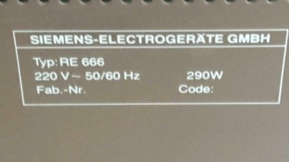 SIEMENS RE 666 Stereo Power Amplifier, guter Zustand!
