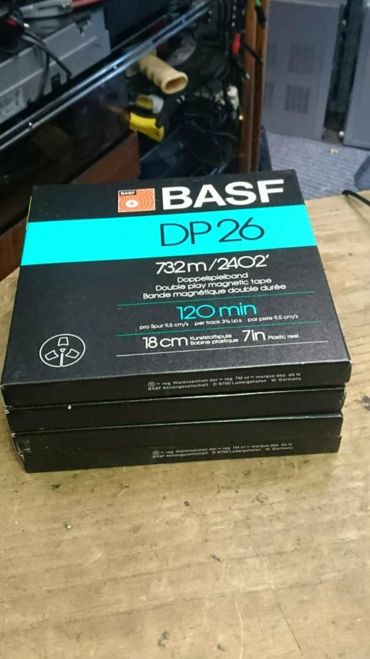 BASF DP26 - 4 Stück Tonbänder/Spulen, mit Hülle, guter Zustand!