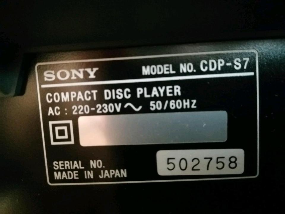 SONY CDP-S7, CD-Player OHNE Fernbedienung!!!