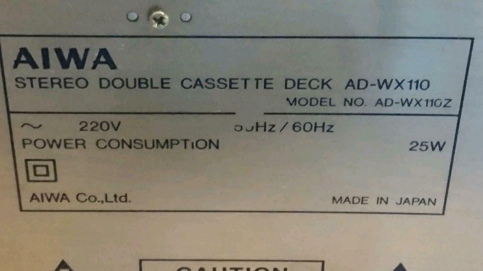 AIWA AD-WX110, Doppelcassetten-Deck, DEFEKT!!