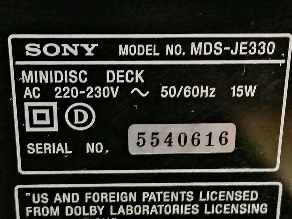 SONY MDS-JE330, MiniDisc-Deck mit Original-Fernbedienung!!!!