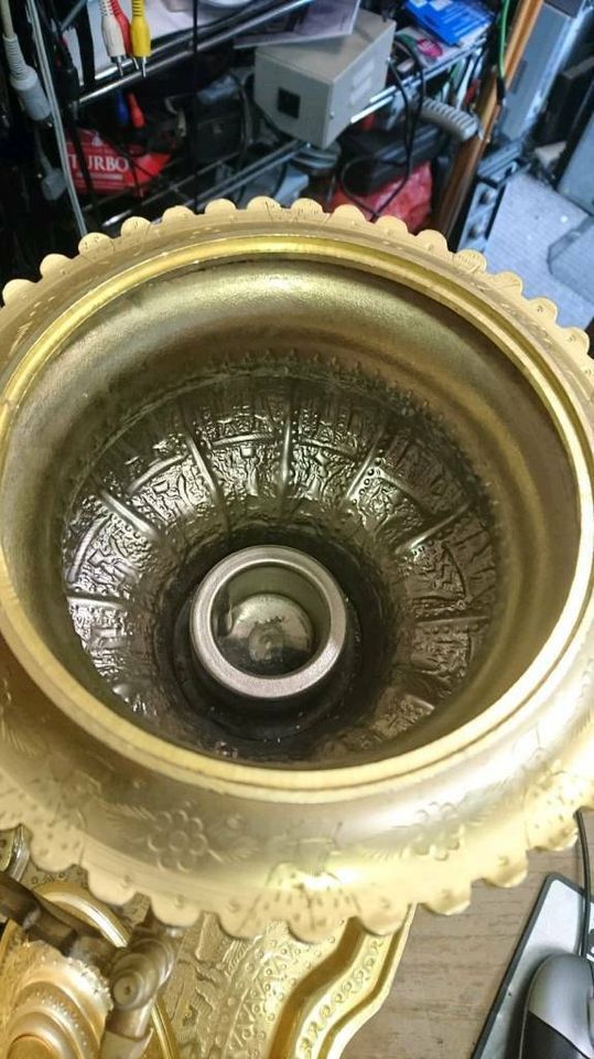 Iranischer Samowar, handgefertigt, goldfarben, elektrisch, TOLL