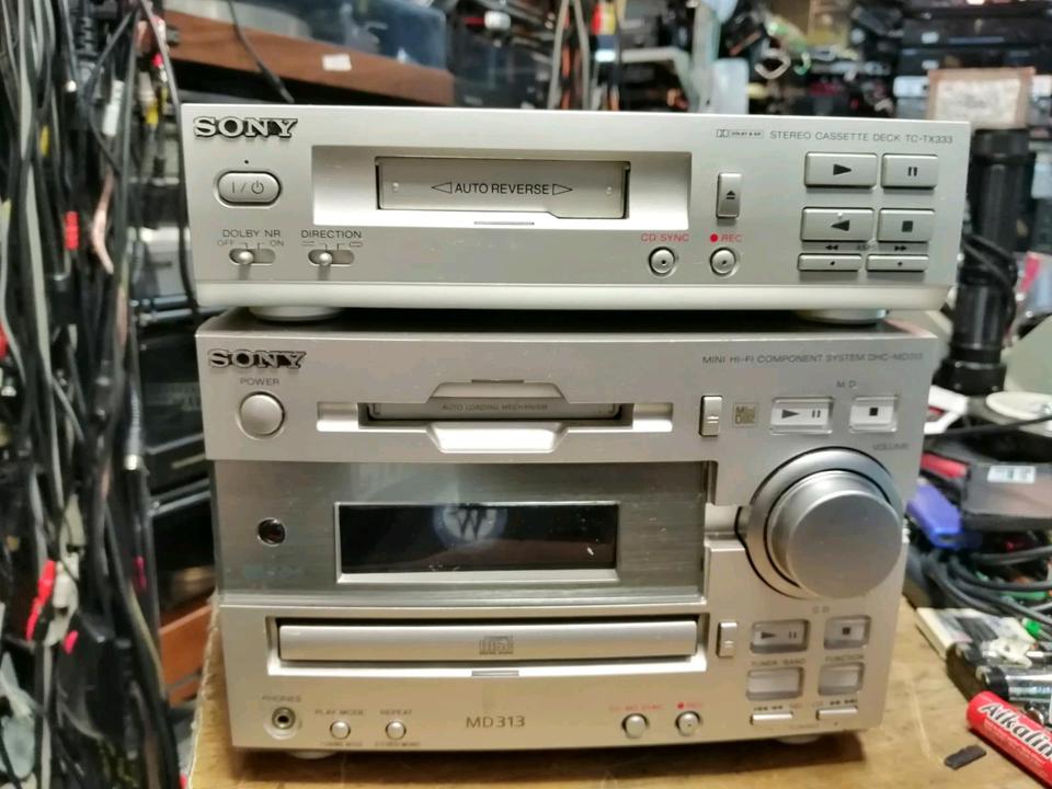 SONY HCD-MD313 CD Receiver und TC-TX333 Cassetten-Deck!!