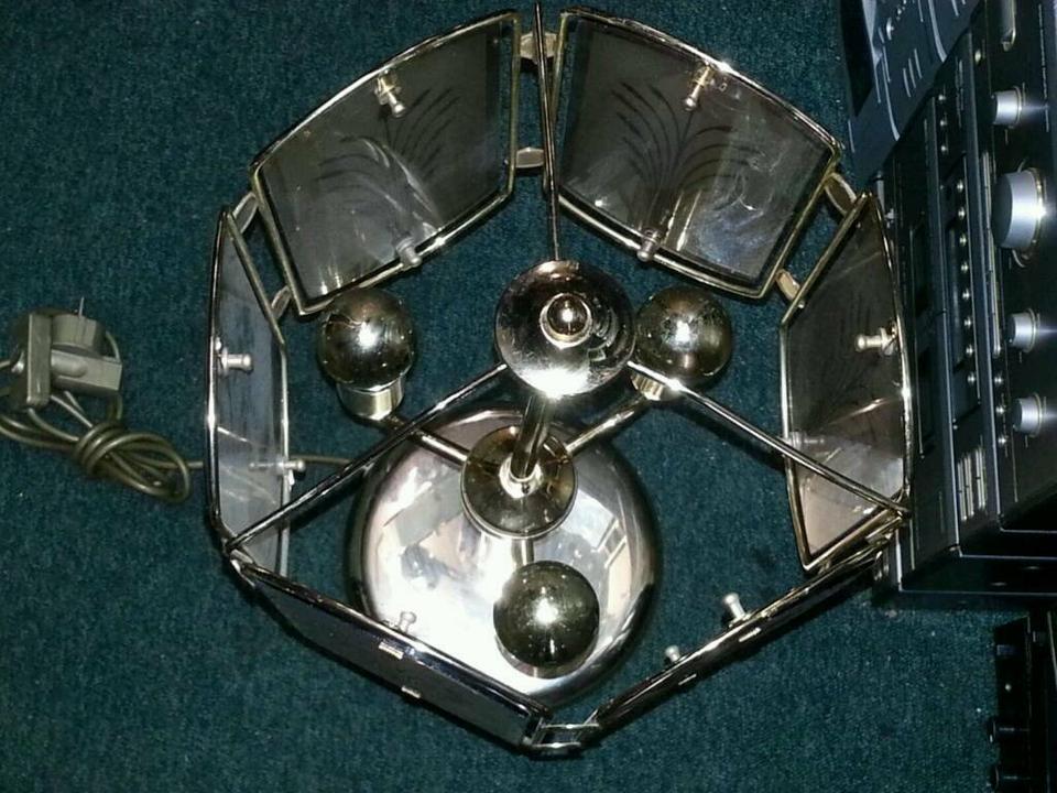 Tischlampe, Glas; 3flammig