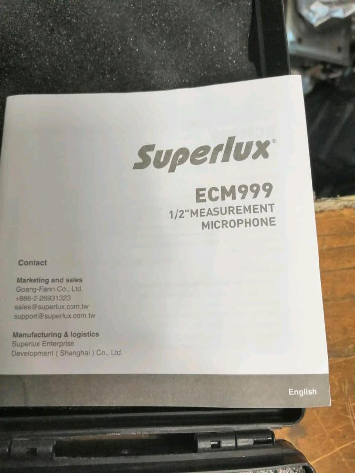 SUPERLUX ECM-999, Kondensator-Mikrofon für Messung, NEU!!!