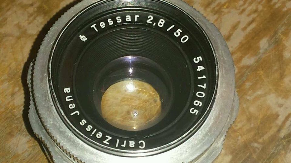 TESSAR Carl Zeiss Jena 2,8/50; Objektiv, sehr guter Zustand!