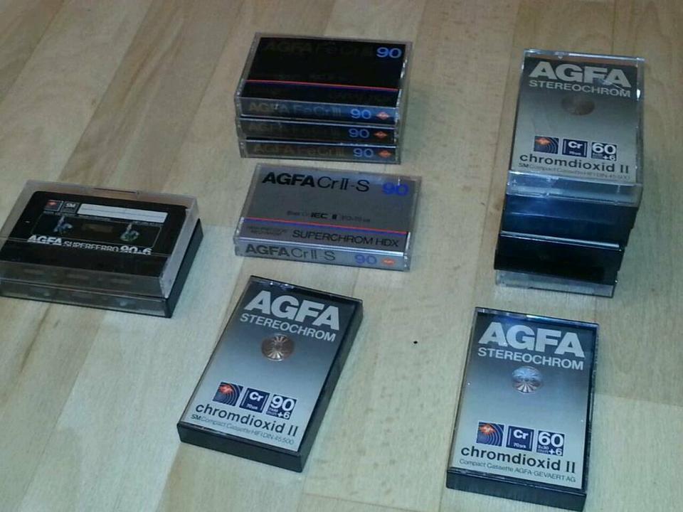 14 AGFA Audio-Cassetten; verschieden; gebraucht! Guter Zustand!