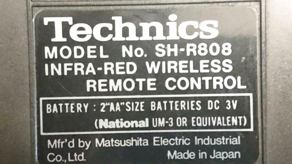 TECHNICS SH-R808 Infra-Red Wireless Remote Control Receiver