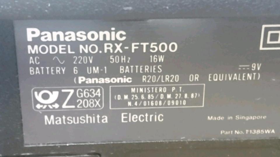 PANASONIC RX-FT500, Radio-Doppelcassetten-Recorder, etwas DEFEKT!