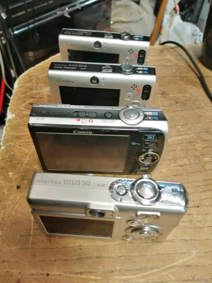 CANON IXUS 70/60/55 und 40, 4 Digital-Kameras, DEFEKT!!!
