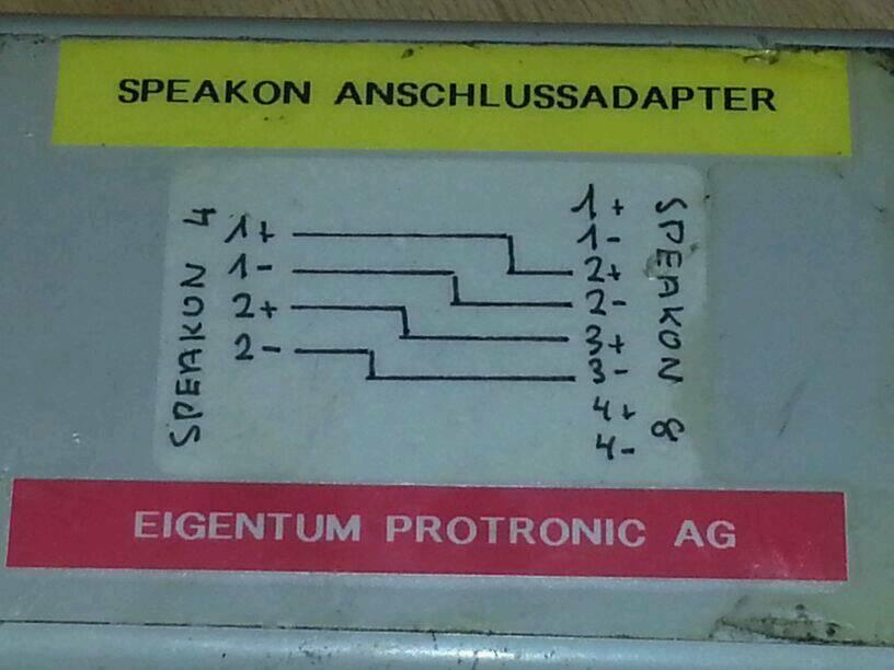 2 NEUTRIK "SPEAKON" NL8FC; Anschlußadater für Boxen