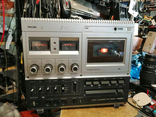 PHILIPS N2521, HiFi Cassetten-Deck, etwas DEFEKT!!!