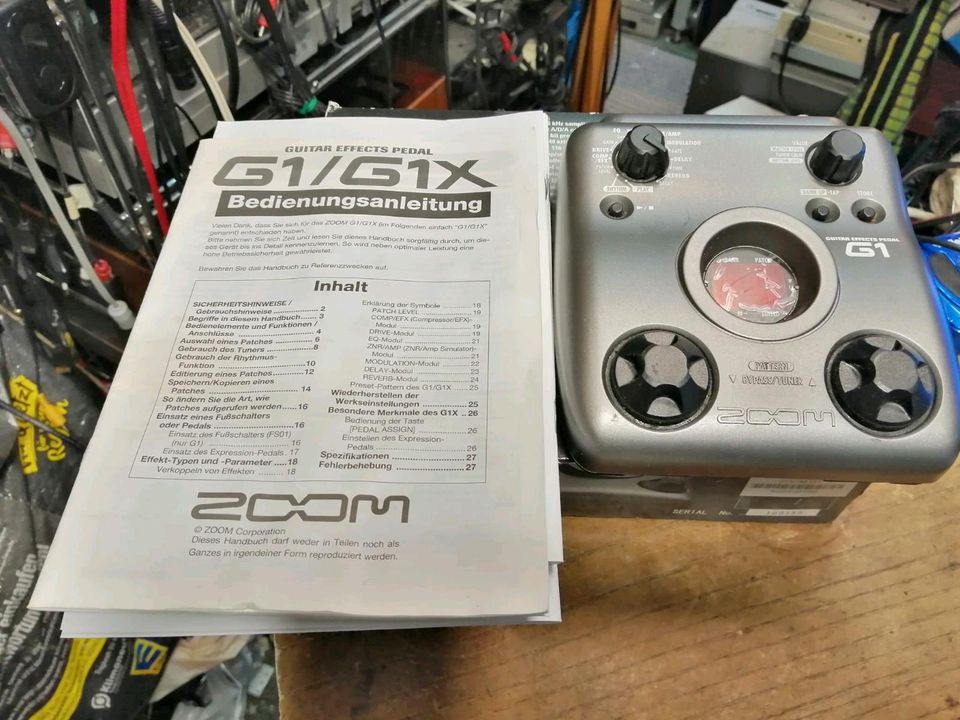 ZOOM G1 Guitar Effects Pedal, Effekt-Gerät mit Zubehör!!!