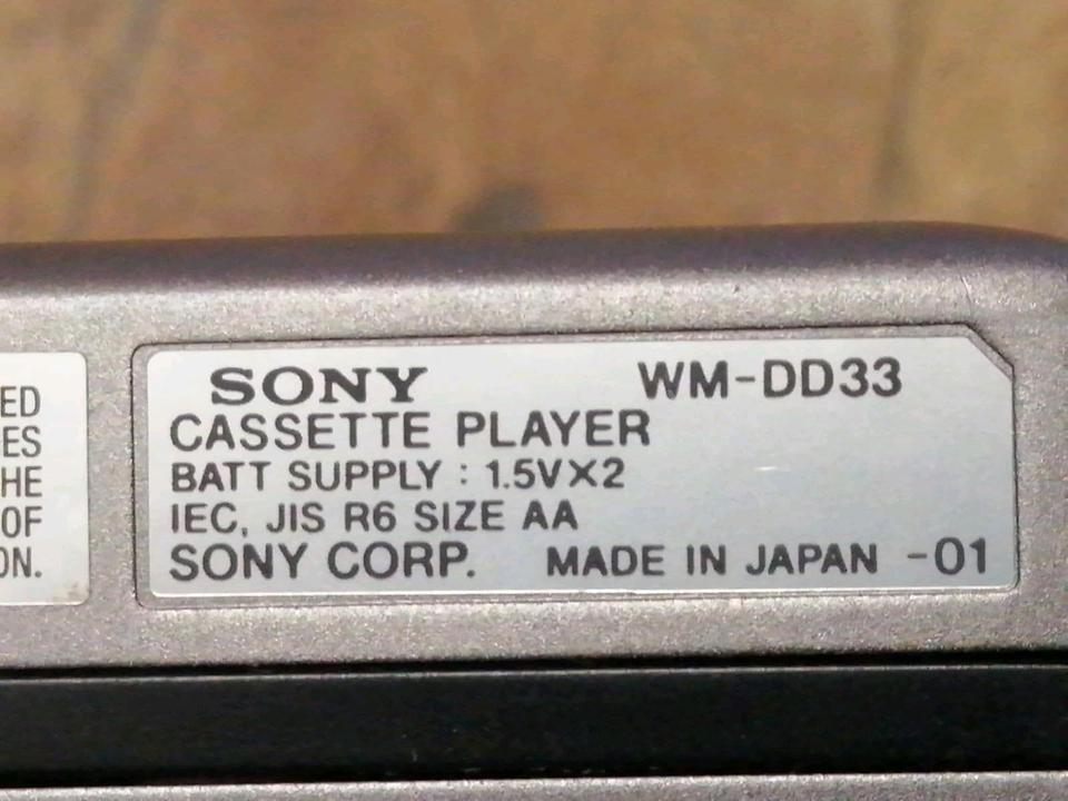 SONY WM-DD 33 Walkman, OHNE Adapter!