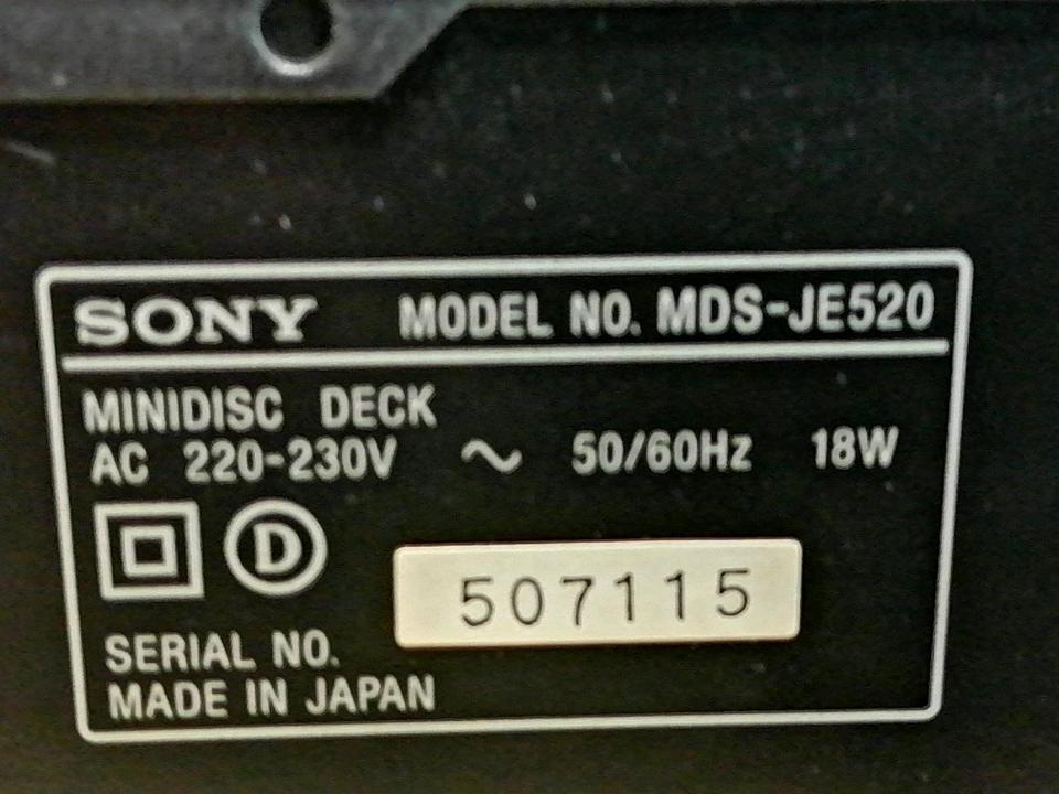 SONY MDS-JE520, MiniDisc-Deck, guter Zustand!!