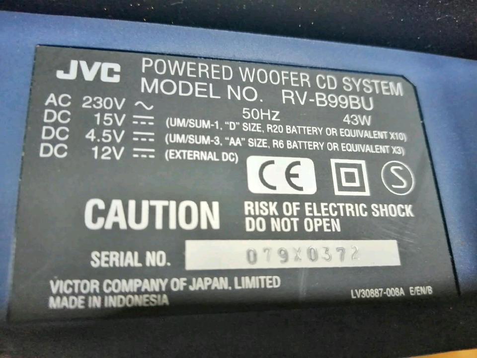 JVC RV-B99BU Ghettoblaster, etwas DEFEKT!!