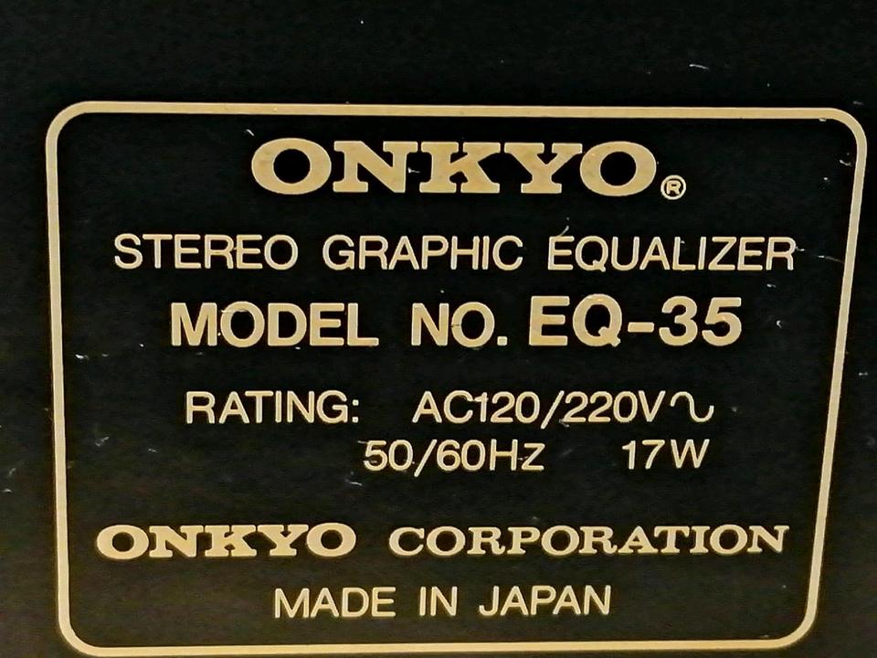 ONKYO EQ- 35 Stereo Graphic Equalizer