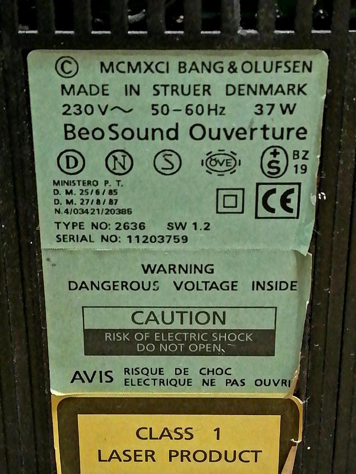 BANG & OLUFSEN BEOSOUND Ouverture 2636, etwas DEFEKT!!!
