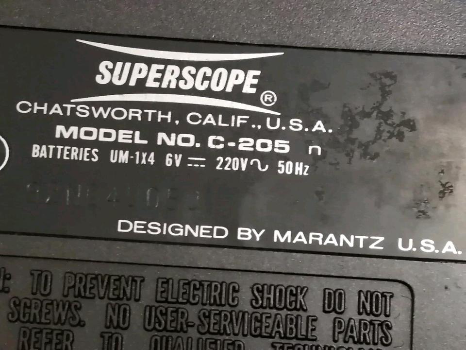 SUPERSCOPE by MARANTZ C-205 Cassetten-Recorder!