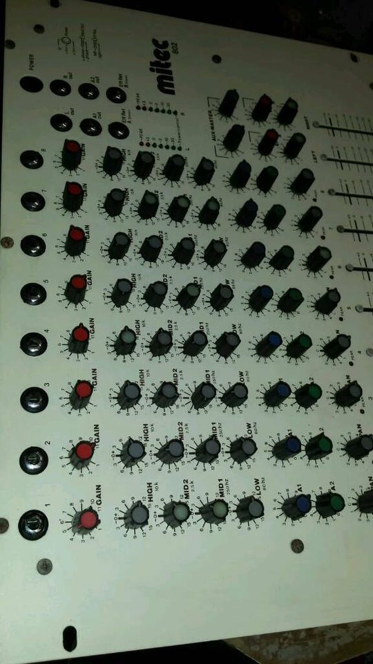 MITEC 802; 8-Kanal-Mixer mit Original-Adapter, toll