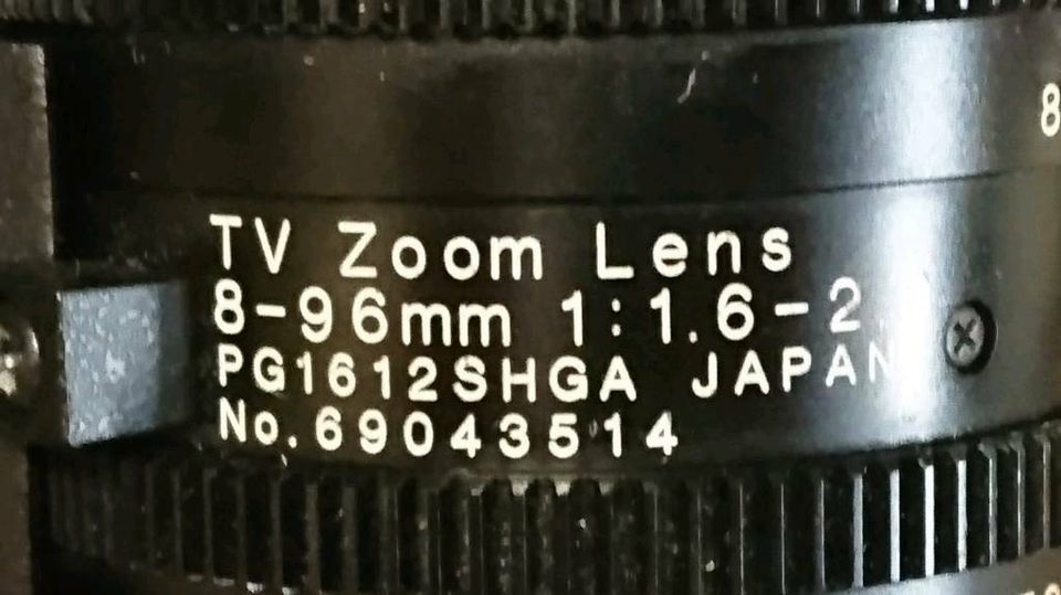 TV ZOOM LENS 8-96 mm Objektiv + WV-LZ71/12, sehr guter Zustand!