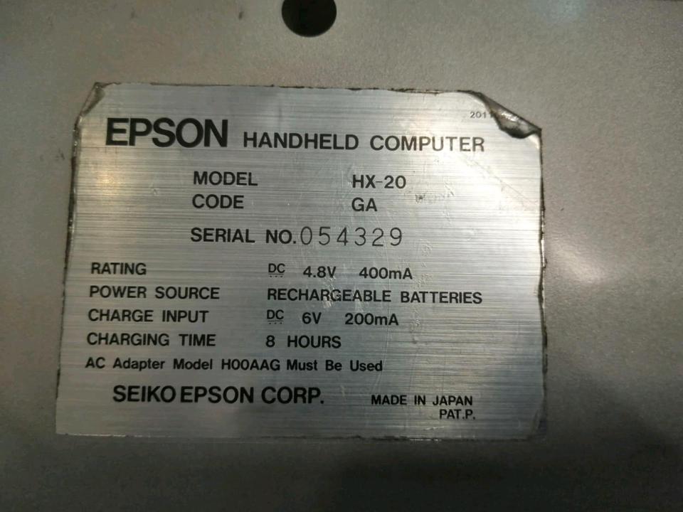 EPSON HX-20, alter Laptop/PC, DEFEKT!!!