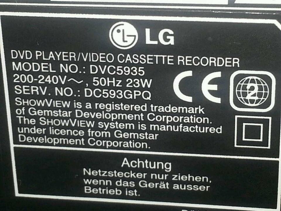 LG DVC 5935, DVD-Player/Videocassetten-Recorder