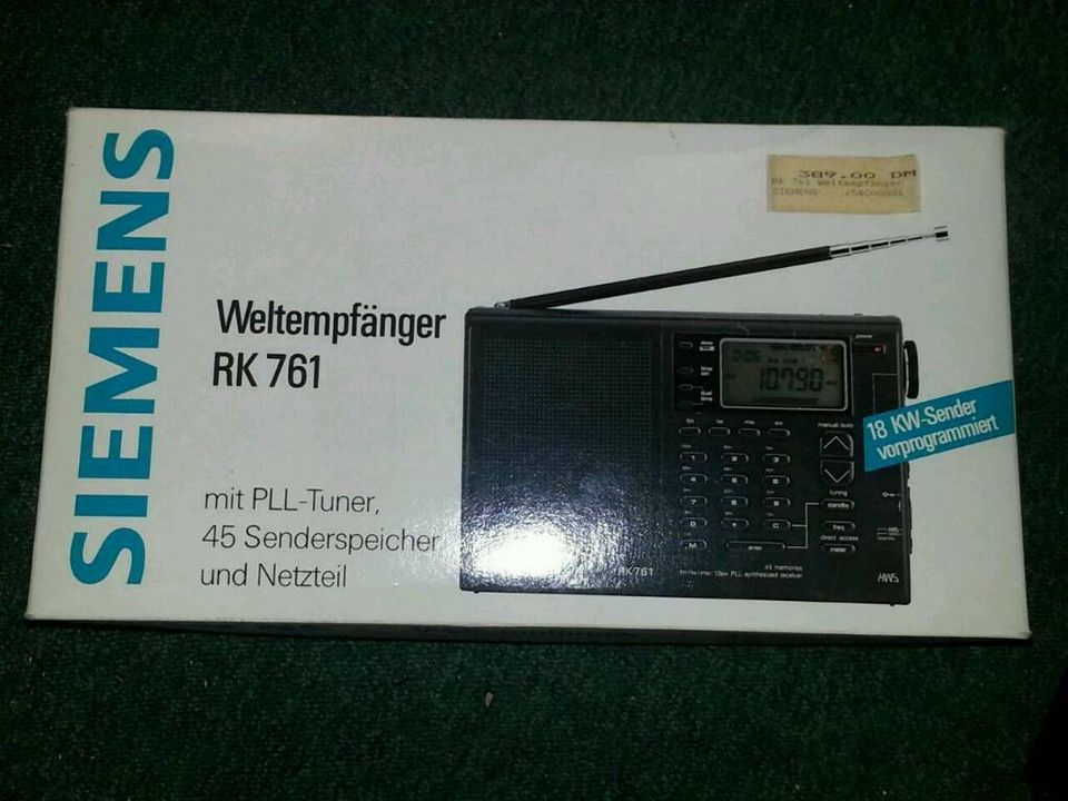 SIEMENS RK 761 G6 Weltempfänger + R 600 Externe Antenne