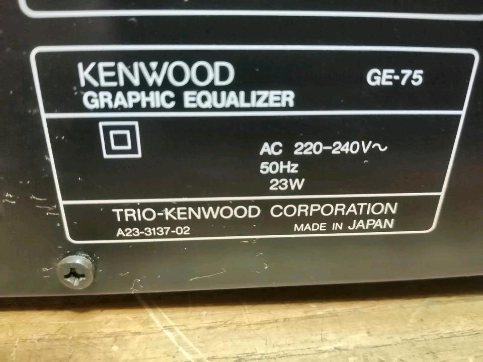 KENWOOD GE-75, Graphic Equalizer, guter Zustand!!