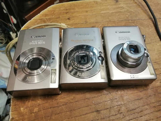 CANON IXUS 50 + IXUS 90IS + CANON POWERSHOT SD770IS IS, DEFEKT!!!