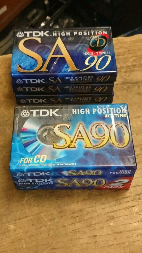 6x TDK SA 90, Audio-Cassetten, NEU & OVP!