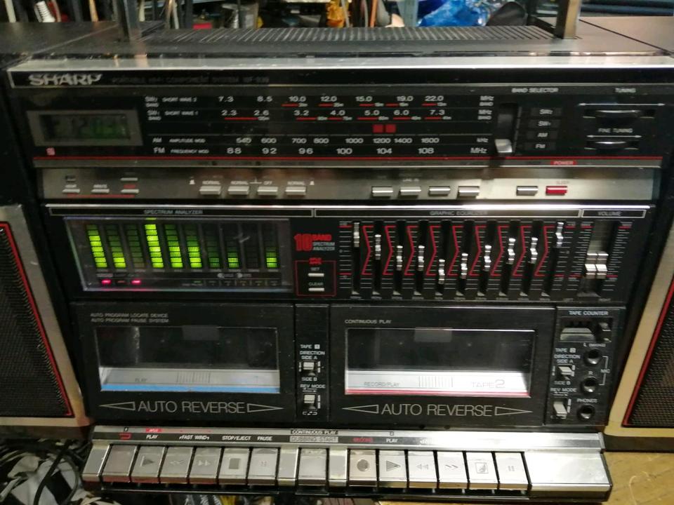 SHARP WF-939Z(BK), Ghettoblaster, etwas DEFEKT!!  XXXXXXXXXX