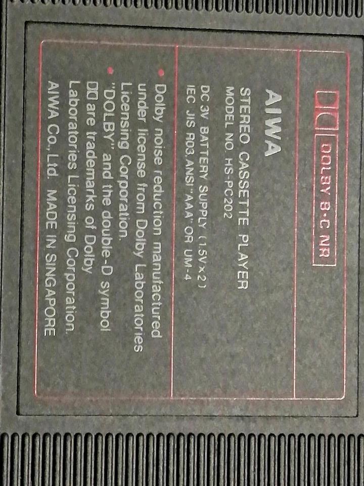 AIWA HS-PCS 202, Walkman mit Original-Adapter!!!