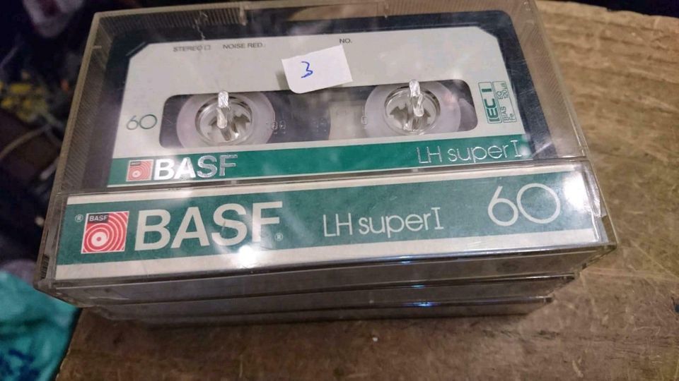 6 verschiedene BASF Audio-Cassetten, gebraucht!