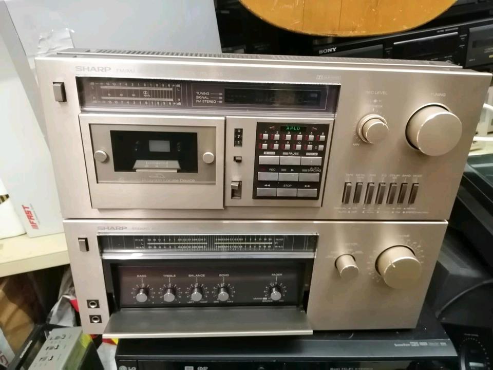 SHARP RS-1255H Stereo Tuner Deck + 2 Original-Boxen CP-1255H